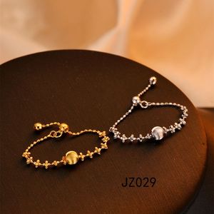 Qunlvsheng S925 Sterling Silver Flower <b>Ring</b> <b>Adjustable</b> With Beads Women's Jewelry Gift - Product Image 3