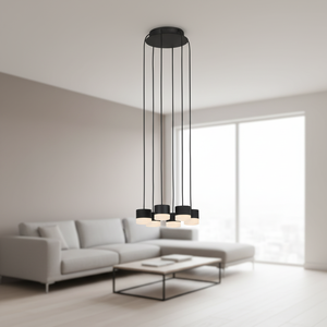 Lámpara Colgante de Mármol con Diseño de Copo de Nieve para Escalera de Lujo, Lámparas de Araña Nórdicas para Comedor, Lámpara Colgante de Alabastro Natural para Techos Altos - Product Image 4