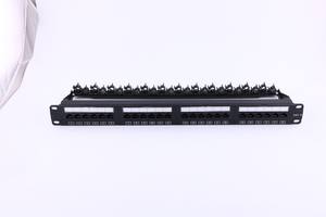 24-Port Grounded Cat6 Rack Panel: 10G Speed, NDAA Approved, Industrial <strong>Use</strong> - Product Image 2