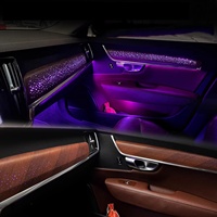 Lumière ambiante de voiture USB 64 couleurs, éclairage LED intérieur de voiture RGBIC, bande lumineuse ambiante pour Volvo S90 2017-2025