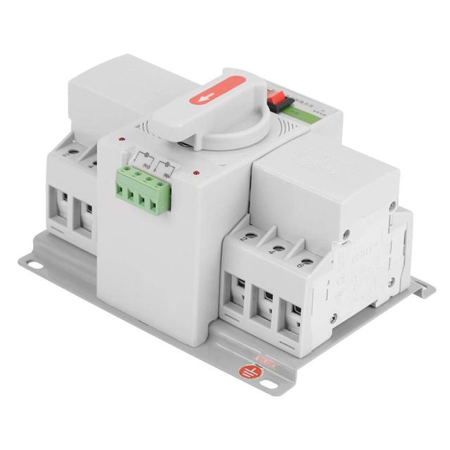 Dual-Mode Automatic Transfer Switch 2P & 4P Manual Changeover Switch with Interlock Circuit Breaker for Solar PV System