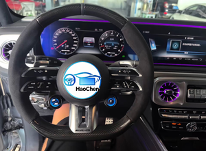 Volante in Pelle con Pulsanti Multifunzione per Modifiche alla Guida per <span class=keywords><strong>Mercedes</strong></span> <span class=keywords><strong>Serie</strong></span> A B <span class=keywords><strong>C</strong></span> E S G V CLS GLC GLE GLS GLA - Product Image 2