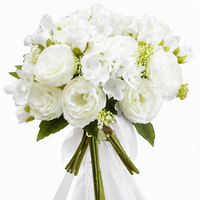 Bouquet de mariée artisanal européen haut de gamme, fleurs artificielles, centres de table de mariage avec soie au toucher réel pour la Saint-Valentin, personnalisé