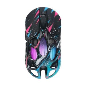 GravaStar Mercury X Pro 8KHz Tri Mode Magnesium Hollow RGB Wireless Right-Handed Gaming <b>Mouse</b> (Battle Worn-Yellow/Neon Stock - Product Image 4