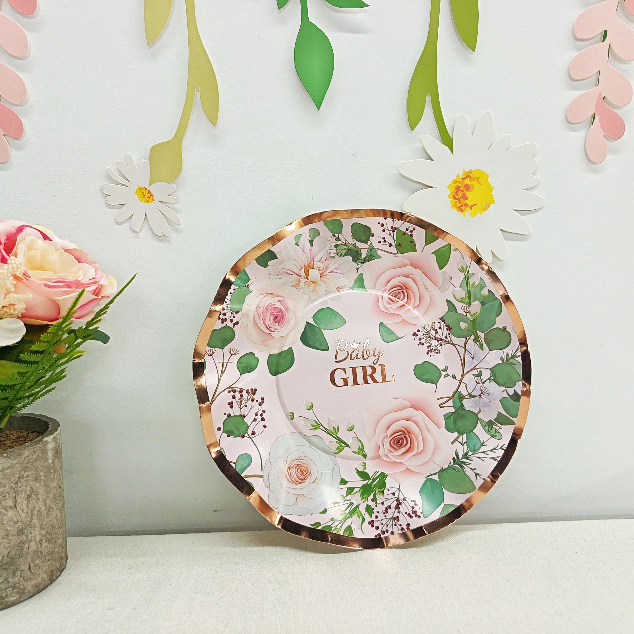 Plato blanco de 8 pulgadas * 8 unidades