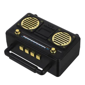 Haut-parleur sans fil rétro, lecteur MP3 avec carte TF, style vintage classique, <span class=keywords><strong>radio</strong></span> FM - Product Image 1