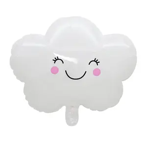 흰 구름 풍선 구름 모양의 호일 Mylar 풍선 베이비 샤워 구름 테마 파티 생일 장식 용품