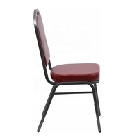 Chaises empilables en fer durables avec option tissu ignifuge pour salon, appartement, hôpital, atelier, parc et entrée