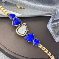 Bracelet de montre en diamant irrégulier populaire, montre pour femmes tendance, montre à quartz unique incrustée de diamants colorés de niche