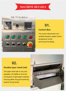 آلة قلي صناعية أوتوماتيكية مستمرة لرقائق البطاطس والبطاطا المقلية والفول السوداني - Product Image 4