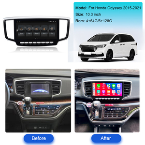 Radio de coche de 10,3 pulgadas para Honda <span class=keywords><strong>Odyssey</strong></span> 2015-2021 navegación GPS reproductor de vídeo Multimedia 4G LTE inalámbrico Carplay IPS unidad DSP - Product Image 2