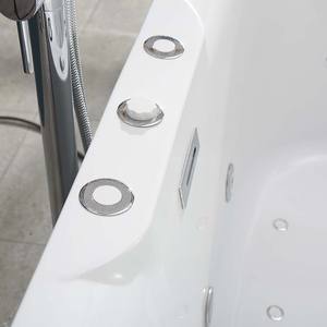 Baignoire à remous autoportante Gurgle, en acrylique, avec jets d'air massants et éclairage LED - Product Image 4