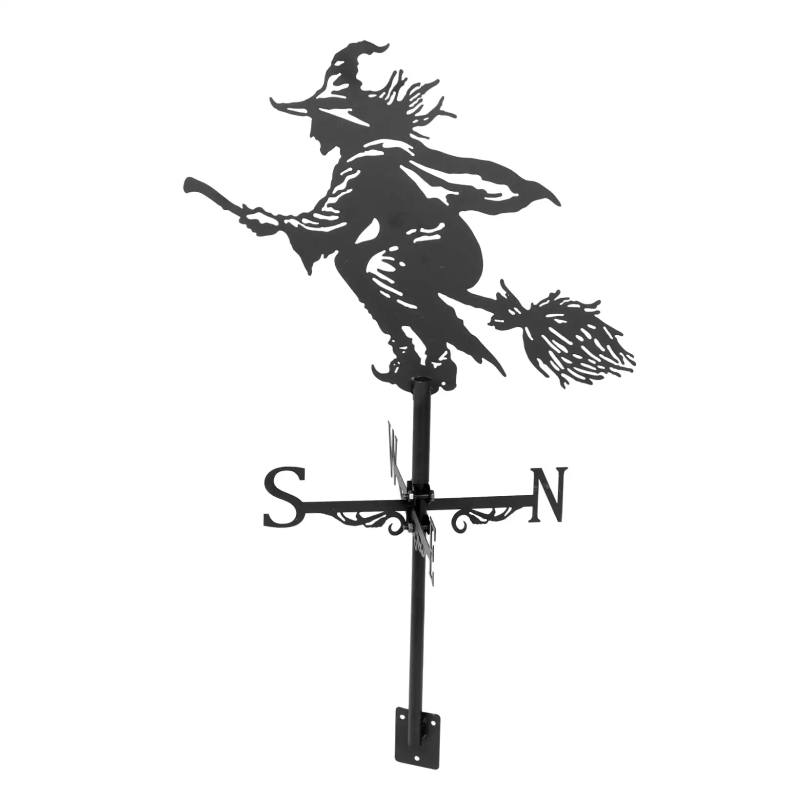 Heksenvane Outdoor Halloween Ijzeren Sculptuur Noord-Amerika Stijl Metalen Windwijzer Decor Tuin Zuilen Haan Hert Weer