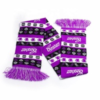 Écharpe carrée d'hiver en acrylique tricoté jacquard personnalisée avec logo imprimé sur mesure pour les supporters de club de football - Style homme