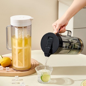 Support Oem Summer Transparent Round Flip Outdoor Refrigerator Fruit Flower Rose Tea Cold Brew <b>Coffee</b> <b>Bottle</b> With Strainer - Product Image 1