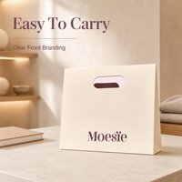 Sac de courses en papier kraft personnalisé OEM avec poignée découpée pour emballage de vêtements, cadeaux, boutiques, vente en gros, marque privée