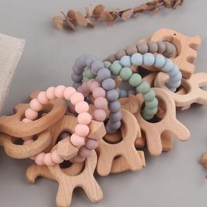 Nuevo diseño <span class=keywords><strong>de</strong></span> cuentas <span class=keywords><strong>de</strong></span> silicona, juguete <span class=keywords><strong>para</strong></span> la dentición del bebé, mordedor con forma <span class=keywords><strong>de</strong></span> Animal, pulsera <span class=keywords><strong>de</strong></span> silicona, mordedor <span class=keywords><strong>de</strong></span> madera <span class=keywords><strong>de</strong></span> haya <span class=keywords><strong>para</strong></span> bebé - Product Image 3