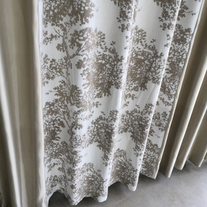 Trung Quốc Nhà máy thực hiện để đo lường hiện đại màu be Chenille satin cửa sổ bị chèn ép xếp li Rèm cho phòng khách - Product Image 2