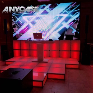 Escenario Acrílico Ligero TM ANYCASE para Fiestas, Escenario Blanco para Baile Digital, Mesa de Bar con Luces LED, Escenario Acrílico para Bodas - Product Image 1