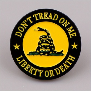 Pin de Solapa Personalizado de Aleación de Zinc con la Bandera de Gadsden de Libertad o <span class=keywords><strong>Muerte</strong></span>, Insignia Patriótica - Product Image 5