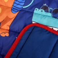 Tapis de sieste pour bébé en polyester tricoté, portable, lavable, à motif de dessin animé, avec oreiller – Vente en gros