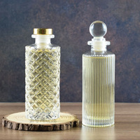 Bouteille à vin cylindrique haut de gamme en verre cristallin transparent vide, scellée au bouchon, sans flamme, 150 ml