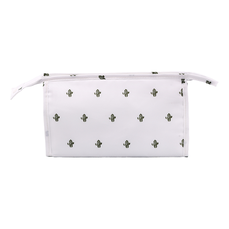 Hot sale women travel korean transparent canvas cosmetic bag with clear mesh window