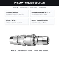 Raccord rapide pneumatique SANEITE 5*8mm, embout de tuyau à double conicité pour compresseur d'air, connecteur d'air métallique durable