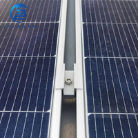 Abrazadera Solar ZhiBoDa de Instalación Rápida, Aleación de Aluminio Duradera, Superficie Anodizada Anticorrosión, Accesorios Fotovoltaicos, Resistente al Viento de 60m/s