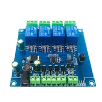 Módulo de Relé de 4 Canales y 5V, Entrada/Salida, Comunicación Serial RS485/TTL, Placa Modbus RTU