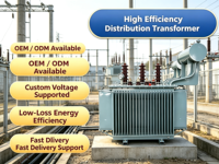 Transformator Distribusi Daya Tiga Fasa Berpendingin Minyak S22 50Hz 60Hz Sesuai Standar IEC GB ANSI Peralatan Distribusi Daya