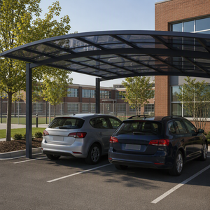 <span class=keywords><strong>Abri</strong></span> de stationnement extérieur pour deux voitures, avec panneaux PC anti-jaunissement et structure en aluminium résistant au sel, idéal pour les zones côtières - Product Image 2