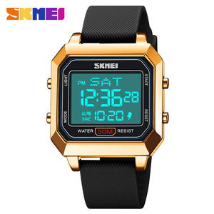 Skmei Men's <b>Digital</b> Watch 30M Water Resistant Silicone Strap Alarm <b>Clock</b> Sports Outdoor Watch - Product Image 2