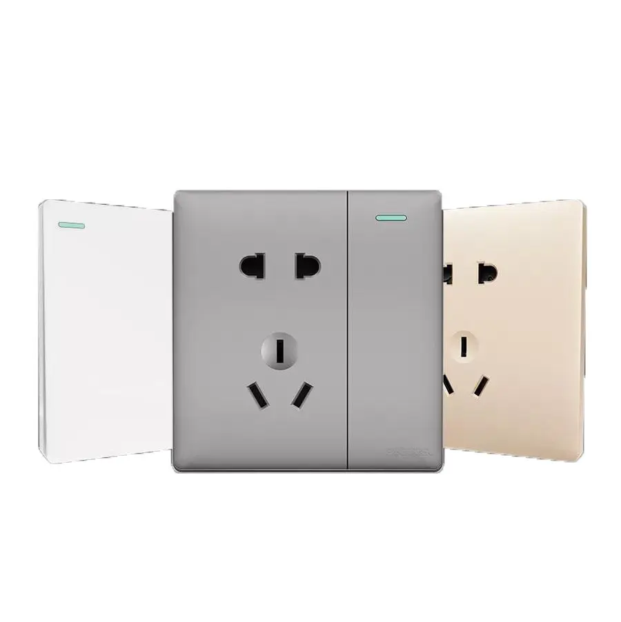 Venta caliente 1, 2, 3, 4 Salida de 250V 10A toma eléctrica de enchufes de pared y interruptores para casa