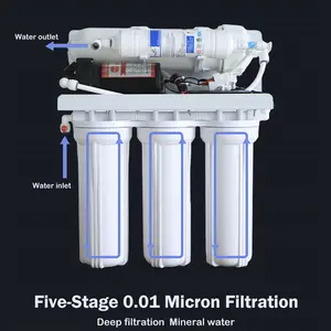 5 Stage Ultrafiltration Alkaline Drink Mineral Stone Activated Carbon Water Filter Water Purifier For Home Instant Drinking Use