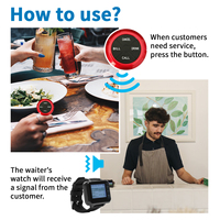 Chine Usine 433 Pager Restaurant Serveur Système D'appel Numéro De Table Vibration Cloche Service Montre Horloge avec Commande Buzzer Dispositif