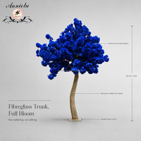 Centre de table ANNIELU en forme d'arbre de cerisier bleu royal, 150 cm, tronc en fibre de verre, pour mariage, fête, décoration d'événements en intérieur