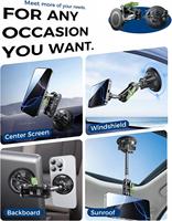 Support de téléphone pour pare-brise de voiture, ventouse en métal, aimant puissant, rotatif à 360°, cadre robuste, universel