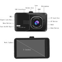 Dvr Mobil Gps, Kamera Dvr Mobil Mini HD Penuh 1080P Layar 3 Inci untuk DVR Mobil Wifi