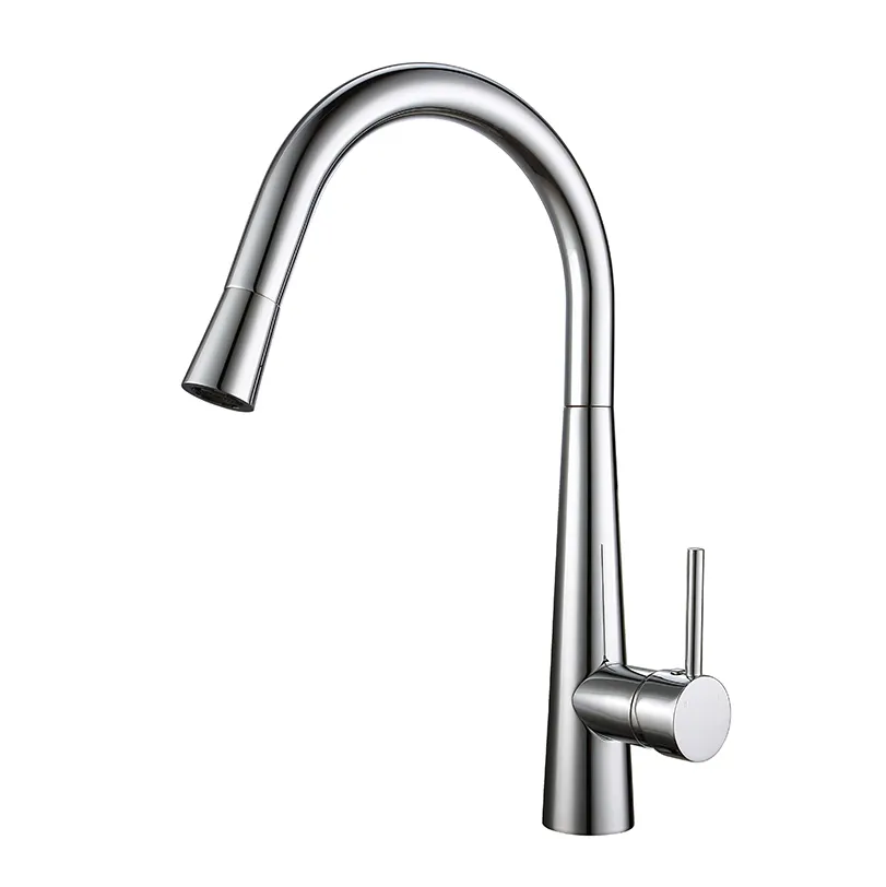Luxury Home Single Lever 304 Stainless Steel Kitchen Sink Water Mixer Tap Pull Down Kitchen Faucet