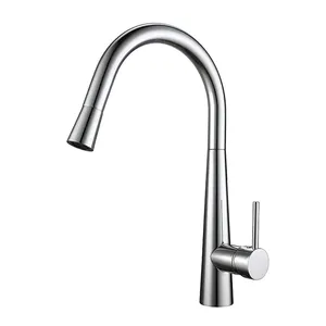 Sink Kitchen Faucet Luxury Home Single Lever 304 Stainless Steel Kitchen Sink Water Mixer Tap Pull Down Kitchen Faucet