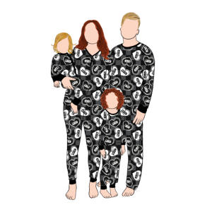 Qingli DM Custom Factory Valentinstag Custom ized Design Frühling Mehrfarbige Long Top Pants Family Pyjamas Matching Sets - Product Image 6