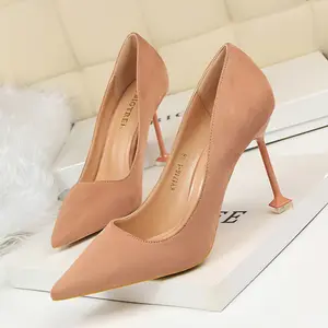 Factory Supplier Pointed Toe High Heels Shoes for Women Shoes Latest Design Nude Girls High Heels