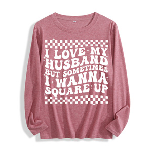 100% <span class=keywords><strong>T</strong></span> - <span class=keywords><strong>Shirt</strong></span> a manica lunga in cotone "I Love My marity Funny Graphic", Multi-colori - Product Image 3
