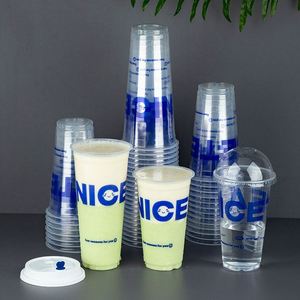 Vasos de Plástico Desechables Iridiscentes con Tapa para Té de Burbujas y Bebidas Frías, de 12, 16, 24 y 32 Onzas, con Logotipo Personalizado, para Tiendas de Leche - Product Image 5