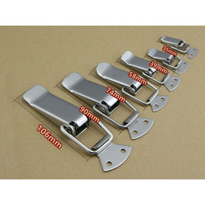 Xin Jieliang Stainless Steel Spring Latch 106mm 90mm 74mm 58mm Heavy Duty Wooden Box Locks For <b>Luggage</b> And Industrial Use - Product Image 2