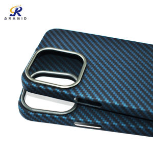 Harga Pabrik Grosir Casing Ponsel Serat Aramid Kelas Militer untuk iPhone 13 Pro dengan Desain Cincin Logam - Product Image 2