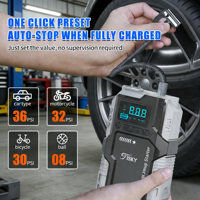 Compresseur d'air portable en plastique pour démarrage de voiture, 150 PSI, numérique, double cylindre, gonfleur de pneus, TPMS, booster de voiture, pompe à air SOS