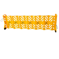 Barrière rétractable extensible en plastique, garde-corps de sécurité pliable portable, jaune, longueur maximale de 3,9 m, contrôle des foules, circulation routière