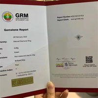 Thời Trang Đá Quý Tùy Chỉnh Bất Kim Cương Màu Xanh Lá Cây Nhẫn 9K 10K 14K 18K Vàng Nguyên Chất Nhẫn Nữ Trang Sức